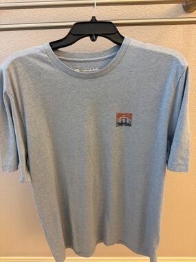 Travis Mathew Mens XLarge T Shirt Blue Short Sleeve 100% Cotton